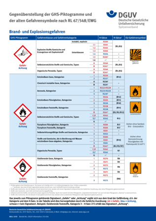 Ausgewählte GHS-Piktogramme und ihre Bedeutung