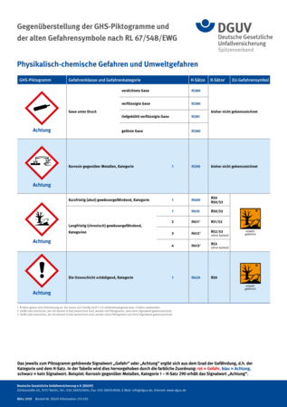 Ausgewählte GHS-Piktogramme und ihre Bedeutung